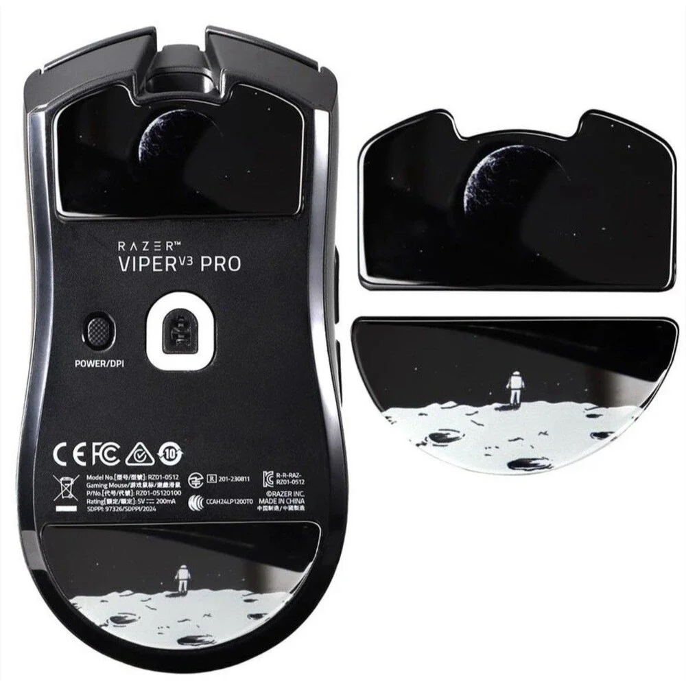 immoenuc Glass Mouse Skates for Razer Viper V3 Pro Mouse Feet Pads